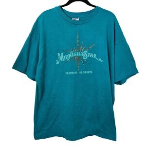 Vintage 90s Midnight Star Deadwood SD T-Shirt USA Made Hanes Beefy T Teal XXL